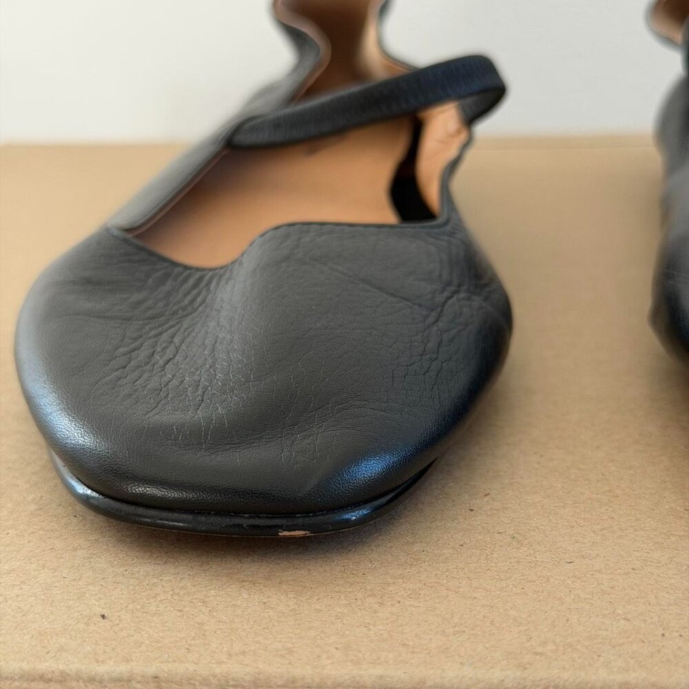 Madewell The Greta Ballet Flat in True Black, Size 8 - Picture 9 of 12